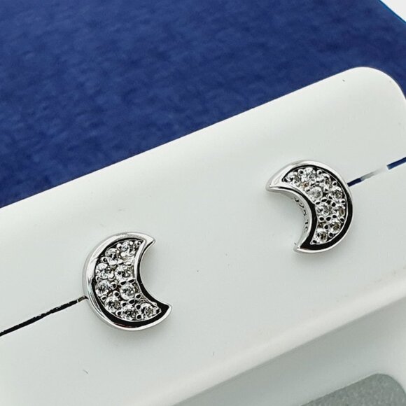 925 Sterling Silver CZ Stud Earrings for Women/Girl, US925P1023 - Picture 3 of 11